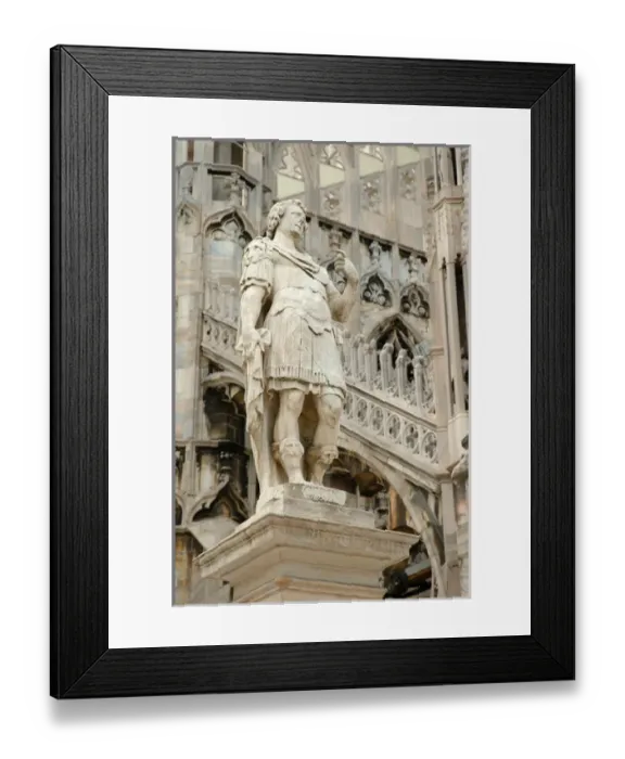Framed Print : 04. Italy, Milan, statue on rooftop of the Duomo Framed Print : 04. Italy, Milan, statue on rooftop of the Duomo