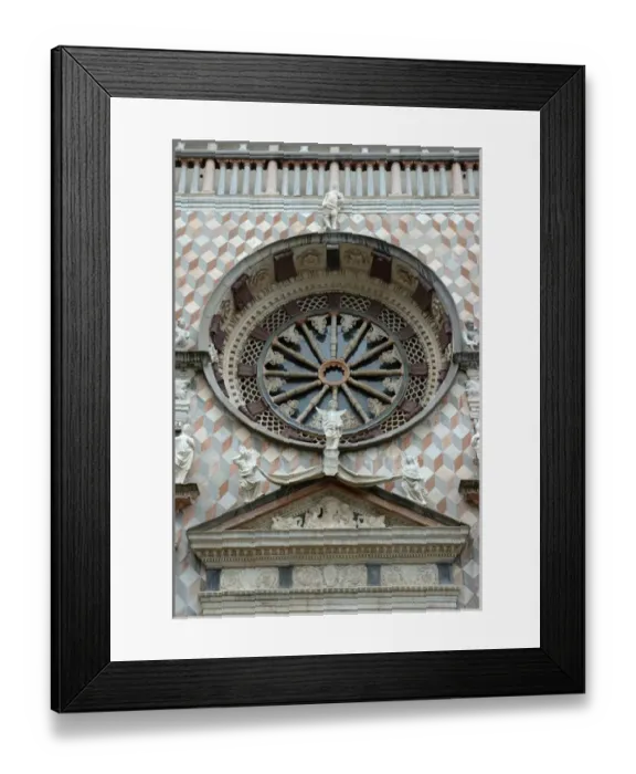 Framed Print : 04. Italy, Bergamo, detail of main window in Duomo Framed Print : 04. Italy, Bergamo, detail of main window in Duomo