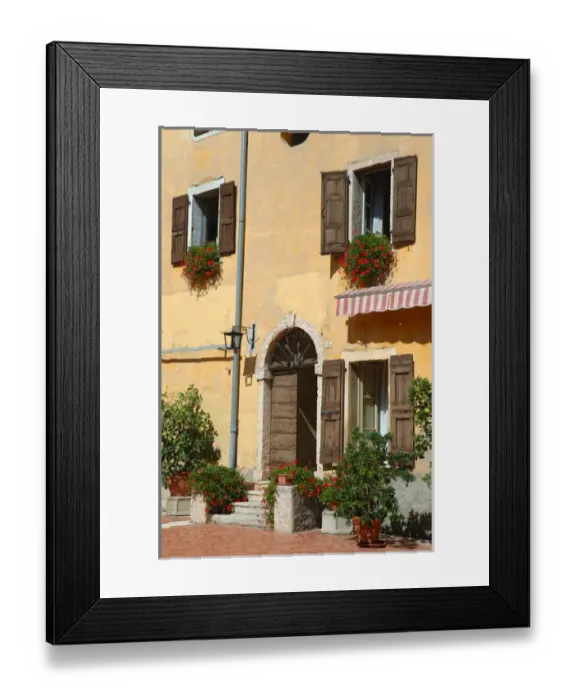 Framed Print : 04. Italy, courtyard of Poggi Winery near Bardolino (Editorial Usage Only)