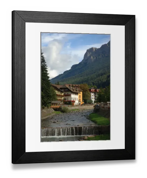 Framed Print : 04. Italy, Moena, alpine village
