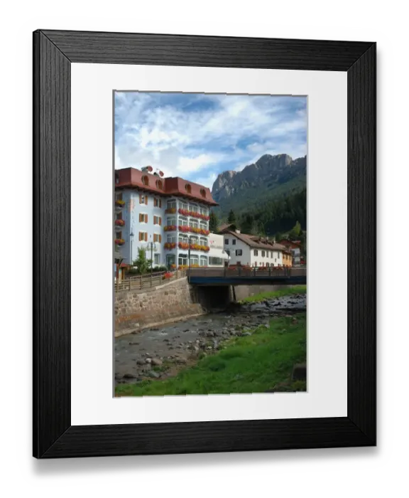 Framed Print : 04. Italy, Moena, alpine village