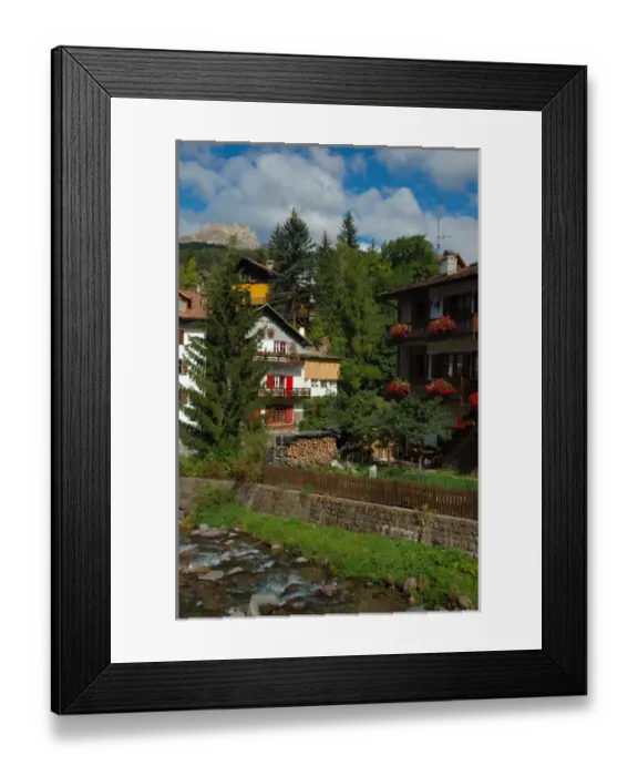Framed Print : 04. Italy, Moena, alpine village Framed Print : 04. Italy, Moena, alpine village