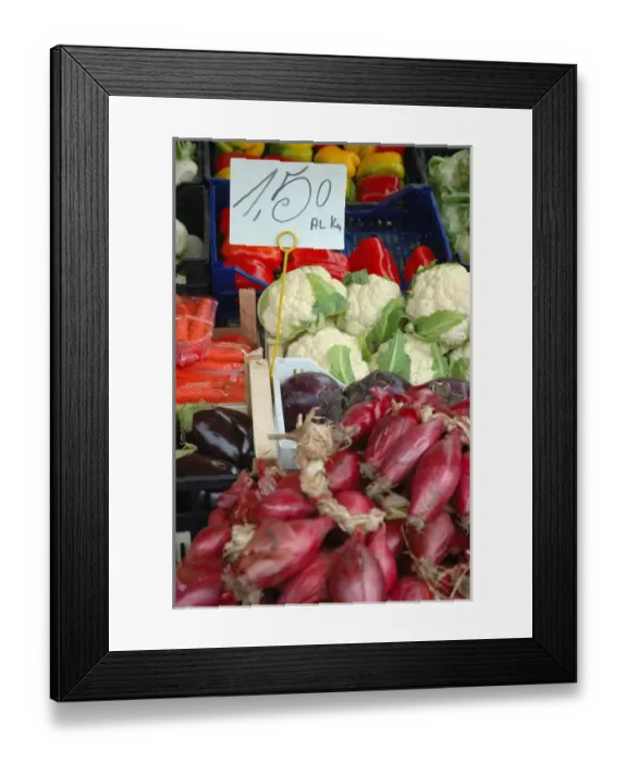 Framed Print : 04. Italy, Arona, Lake Maggiore, vegetables at open-air market Framed Print : 04. Italy, Arona, Lake Maggiore, vegetables at open-air market