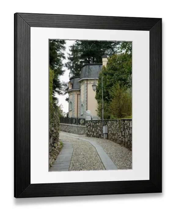 Framed Print : 04. Italy, Orta, Lake Orta, private villa on hillside Framed Print : 04. Italy, Orta, Lake Orta, private villa on hillside