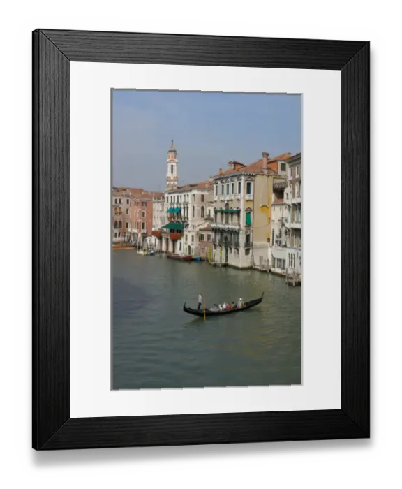 Framed Print : 04. Italy, Venice, gondolas on Grand Canal