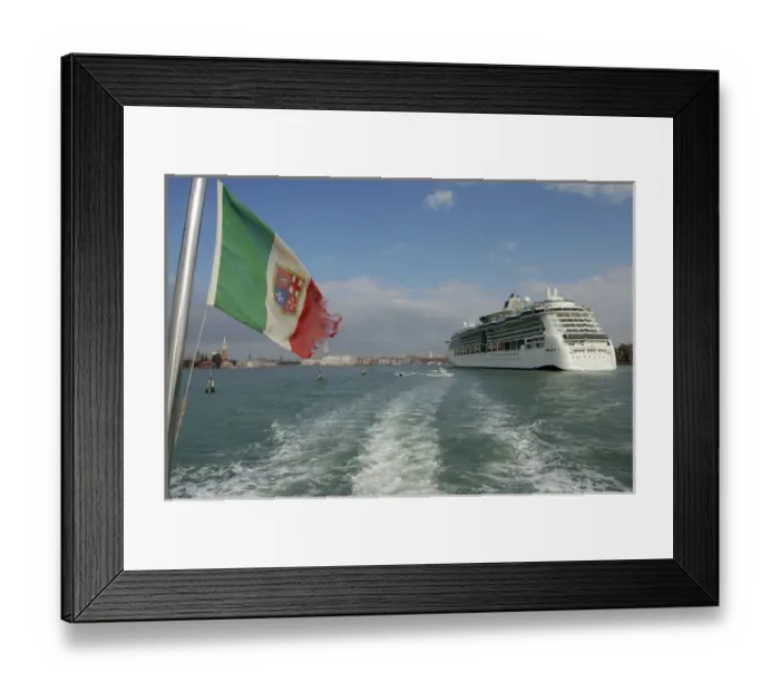 Framed Print : Italy, Venice. Royal Caribbean cruise ship entering the Grand Canal Framed Print : Italy, Venice. Royal Caribbean cruise ship entering the Grand Canal