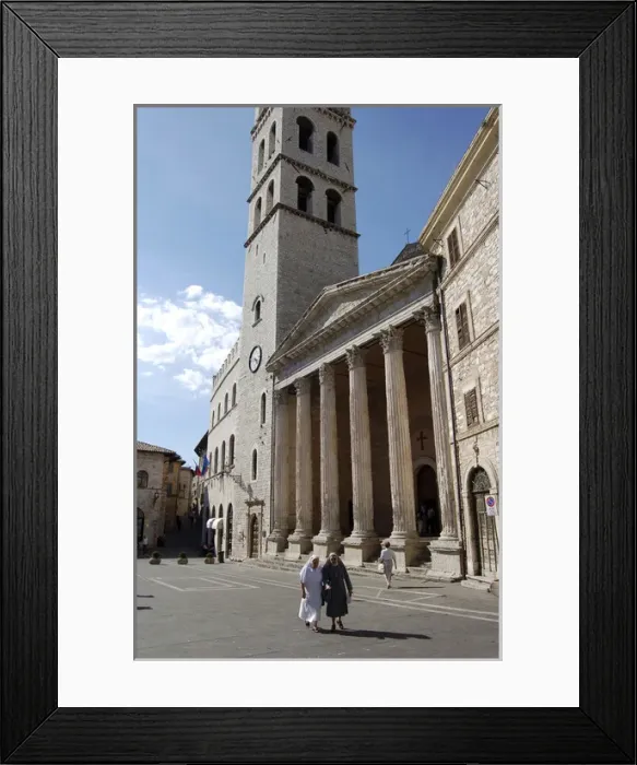 Framed Print : Italy, Umbria, Assisi. Tempio di Minerva, Piazza del Comune Framed Print : Italy, Umbria, Assisi. Tempio di Minerva, Piazza del Comune