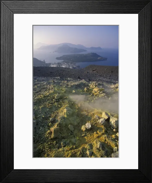 Framed Print : EU, Italy, Sicily, Eolian Islands, Vulcano Island. Zolfatara: spring of sulfureus stream Framed Print : EU, Italy, Sicily, Eolian Islands, Vulcano Island. Zolfatara: spring of sulfureus stream
