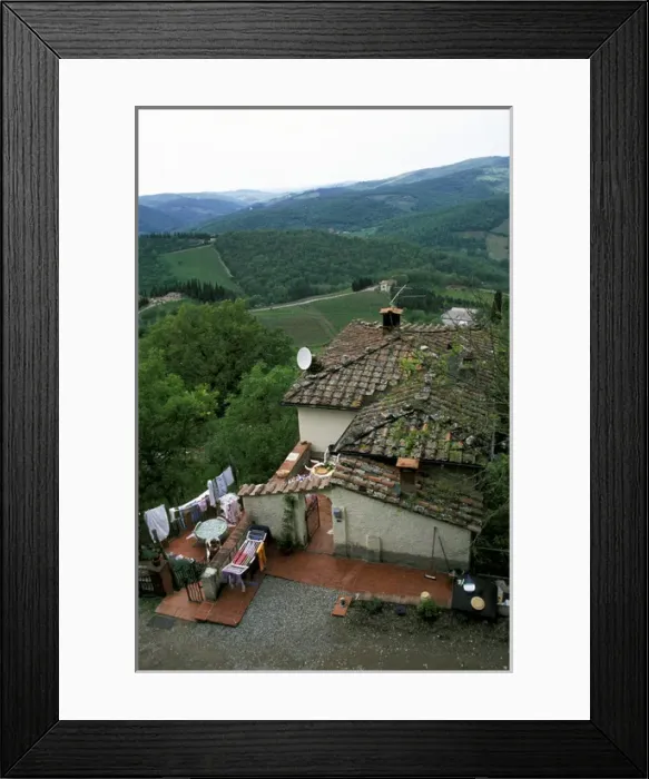 Framed Print : Europe, Italy, Tuscany, Siena, Chianti, Radda. Medieval village tile rooftops Framed Print : Europe, Italy, Tuscany, Siena, Chianti, Radda. Medieval village tile rooftops