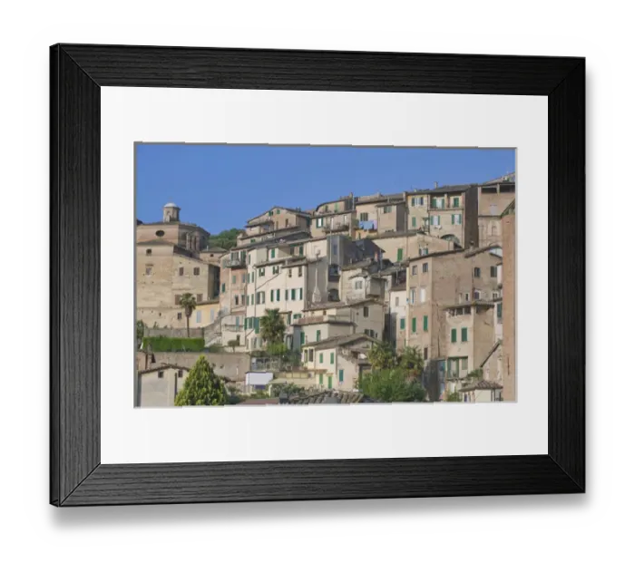 Framed Print : Europe, Italy, Tuscany, Siena, Hillside Houses