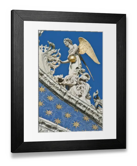 Framed Print : Europe, Italy, Venice, Statue ofAngel on St. Marks Basilica (Basilica di San Marco)