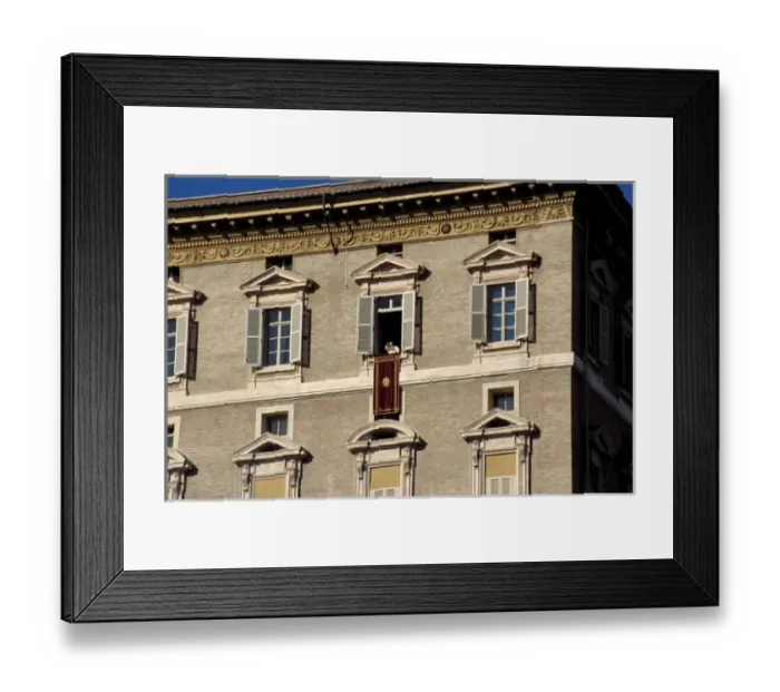 Framed Print : Europe, Vatican City (Holy See). Pope John Paul II during the traditional Angelus Framed Print : Europe, Vatican City (Holy See). Pope John Paul II during the traditional Angelus