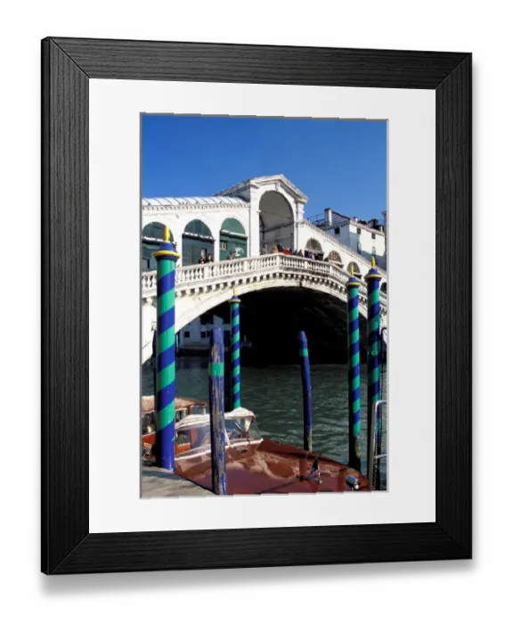 Framed Print : Europe, Italy, Venice. Rialto Bridge and Canal Grande