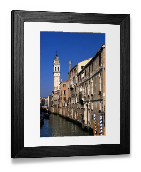 Framed Print : Italy, Veneto, Venice, Leaning Bell Tower of San Giorgio dei Greci Church Framed Print : Italy, Veneto, Venice, Leaning Bell Tower of San Giorgio dei Greci Church