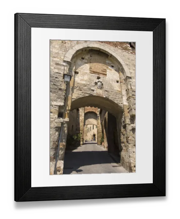Framed Print : Porta delle Farine, Montepulciano, Val d Orcia, Siena province, Tuscany, Italy Framed Print : Porta delle Farine, Montepulciano, Val d Orcia, Siena province, Tuscany, Italy