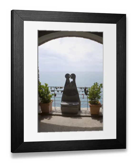 Framed Print : Europe, Italy, Cinque Terre, Via dell Amore the walk of lovers