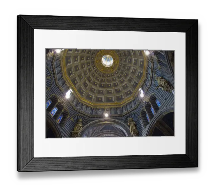Framed Print : Italy, Tuscany, Siena. The Duomo. Interior of the dome