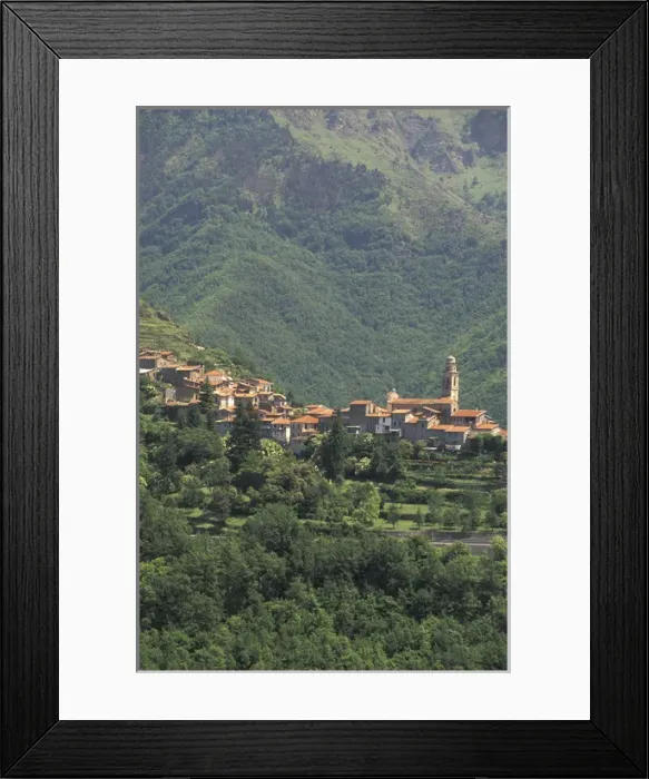 Framed Print : Europe, Italy, Riviere di Ponente, Liguria Hill town view, Molini di Triora Framed Print : Europe, Italy, Riviere di Ponente, Liguria Hill town view, Molini di Triora
