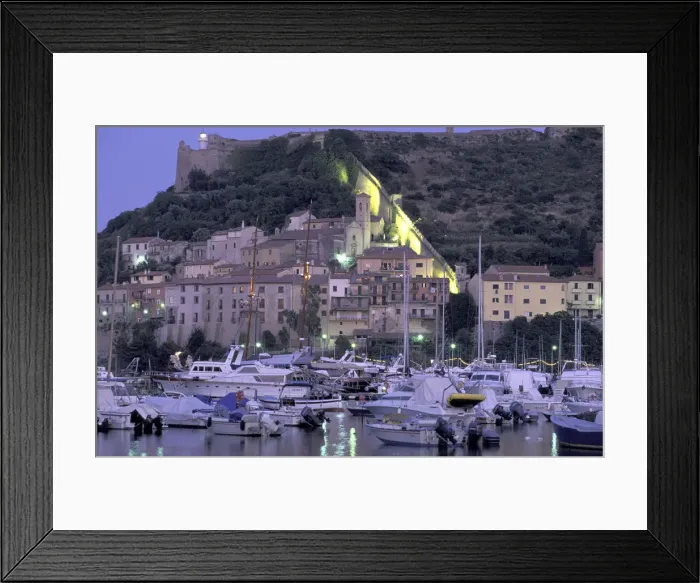 Framed Print : Europe, Italy, Tuscany, Porto Ercole Evening view of fortress Framed Print : Europe, Italy, Tuscany, Porto Ercole Evening view of fortress
