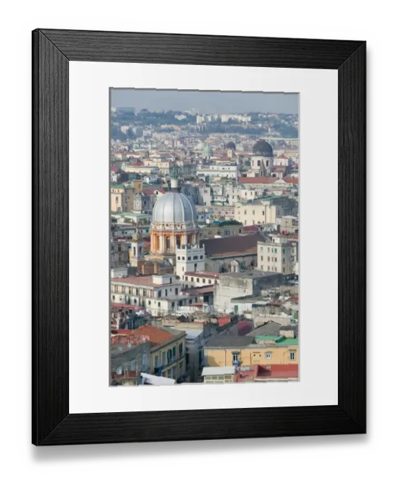 Framed Print : Europe, Italy, Campania, Naples: City & Churches from Vomero Hills / Daytime Framed Print : Europe, Italy, Campania, Naples: City & Churches from Vomero Hills / Daytime