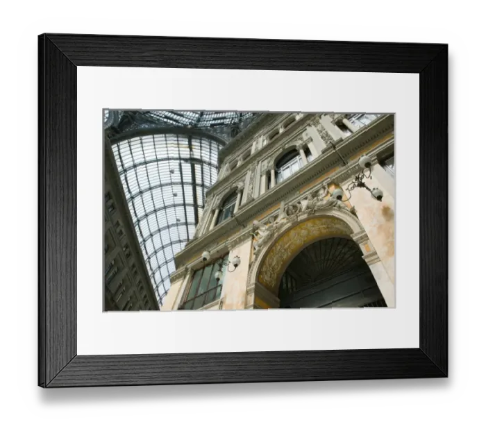 Framed Print : Europe, Italy, Campania, NAPLES: Galleria Umberto 1  /  Interior