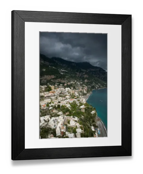 Framed Print : Europe, Italy, Campania (Amalfi Coast) POSITANO: Town View / Daytime Framed Print : Europe, Italy, Campania (Amalfi Coast) POSITANO: Town View / Daytime