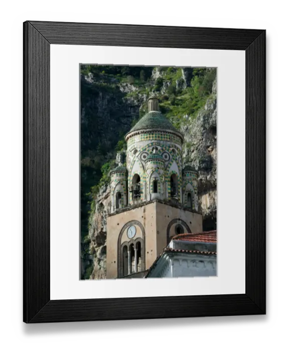 Framed Print : Europe, Italy, Campania (Amalfi Coast) Amalfi: Bell Tower of the Chiostro del Paradiso