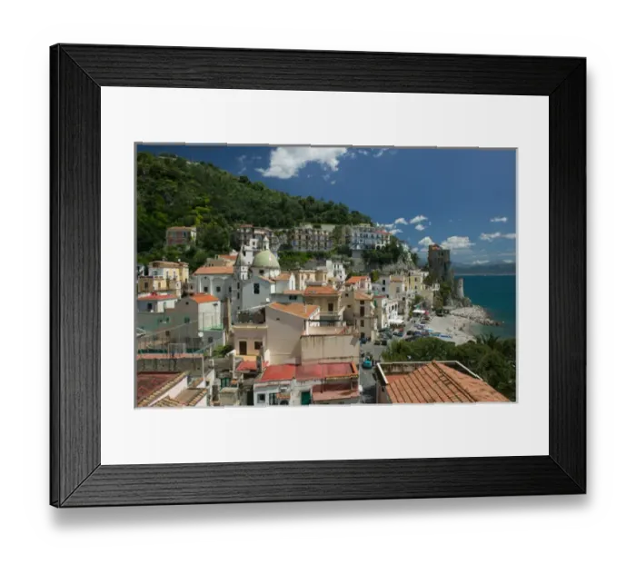 Framed Print : Europe, Italy, Campania, (Amalfi Coast) Cetara: Town View Framed Print : Europe, Italy, Campania, (Amalfi Coast) Cetara: Town View