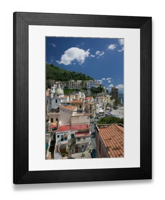 Framed Print : Europe, Italy, Campania, (Amalfi Coast) Cetara: Town View Framed Print : Europe, Italy, Campania, (Amalfi Coast) Cetara: Town View