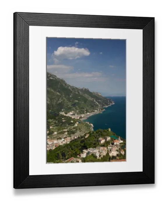 Framed Print : Europe, Italy, Campania, (Amalfi Coast), Ravello: View of the Amalfi Coastline