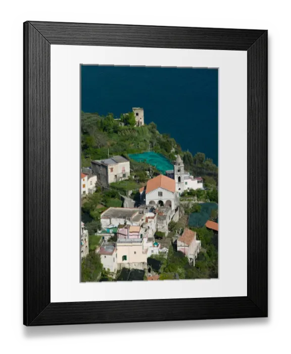 Framed Print : Europe, Italy, Campania, (Amalfi Coast), Ravello: View of the village of Scala Framed Print : Europe, Italy, Campania, (Amalfi Coast), Ravello: View of the village of Scala