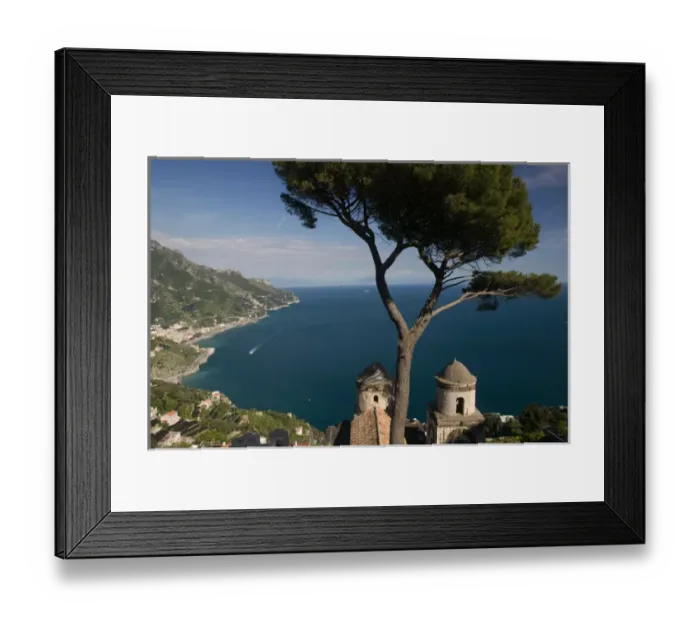 Framed Print : Europe, Italy, Campania, (Amalfi Coast), Ravello: View of the Amalfi Coastline