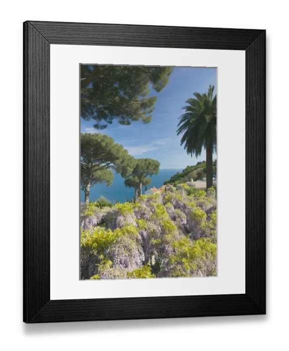 Framed Print : Europe, Italy, Campania, (Amalfi Coast), Ravello: Garden View from the Villa Rufolo