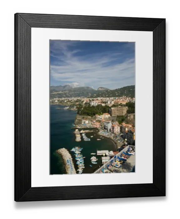 Framed Print : ITALY-Campania-(Sorrento Peninsula)-SORRENTO: View of Marina Grande  /  Daytime