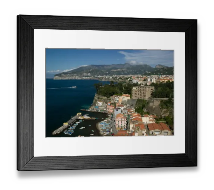 Framed Print : ITALY-Campania-(Sorrento Peninsula)-SORRENTO: View of Marina Grande Area  /  Daytime
