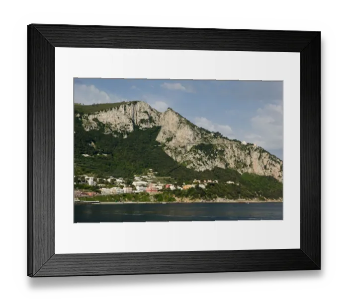 Framed Print : ITALY-Campania-(Bay of Naples)-CAPRI: Capri View from Sorrento Ferry