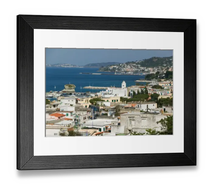 Framed Print : ITALY-Campania-(Bay of Naples)-ISCHIA-LACCO AMENO: Town View  /  Daytime