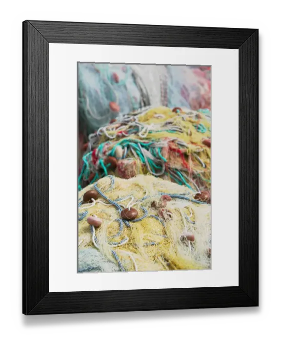 Framed Print : ITALY-Campania-(Bay of Naples)-ISCHIA-FORIO: Fishing Port / Fishing Nets Framed Print : ITALY-Campania-(Bay of Naples)-ISCHIA-FORIO: Fishing Port / Fishing Nets