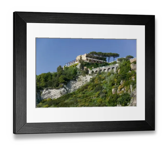 Framed Print : ITALY-Campania-(Bay of Naples)-ISCHIA-LACCO AMENO: Cliffside Regina Isabella e Royal Framed Print : ITALY-Campania-(Bay of Naples)-ISCHIA-LACCO AMENO: Cliffside Regina Isabella e Royal