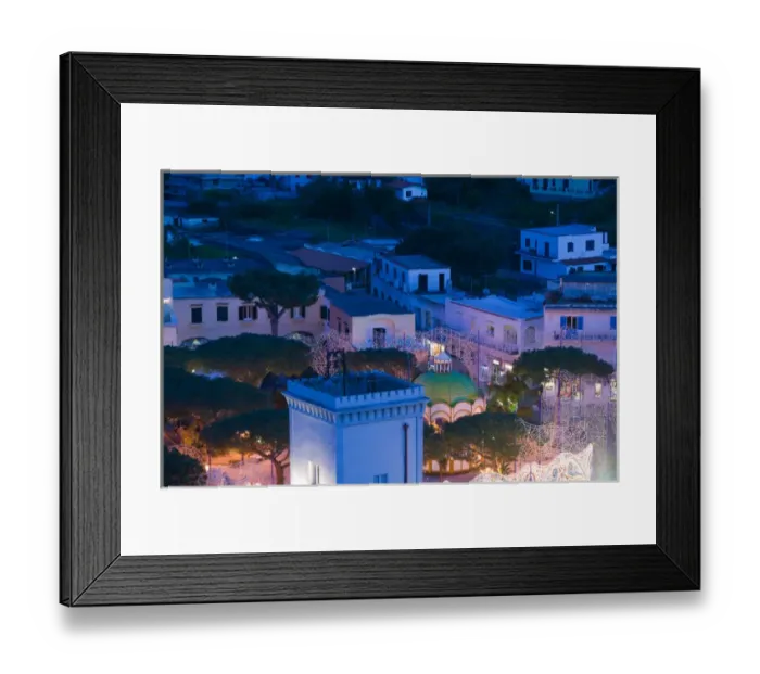 Framed Print : ITALY-Campania-(Bay of Naples)-ISCHIA-LACCO AMENO: Town View / Detail Framed Print : ITALY-Campania-(Bay of Naples)-ISCHIA-LACCO AMENO: Town View / Detail