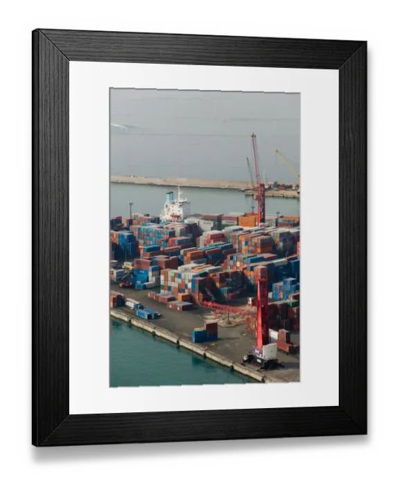 Framed Print : ITALY-Campania-(Amalfi Coast)-SALERNO: View of Commerical Port of Salerno Framed Print : ITALY-Campania-(Amalfi Coast)-SALERNO: View of Commerical Port of Salerno