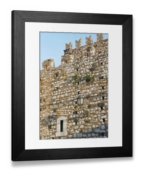 Framed Print : ITALY-Sicily-TAORMINA: City Wall Stone Detail