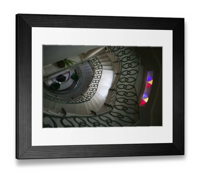 Framed Print : ITALY-Sicily-SIRACUSA (Syracuse): Ortygia Island- Grand Hotel- Stained Glass Details