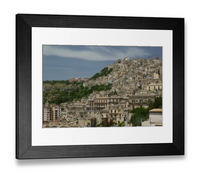 Framed Print : ITALY-Sicily-MODICA: Town View from the East Framed Print : ITALY-Sicily-MODICA: Town View from the East