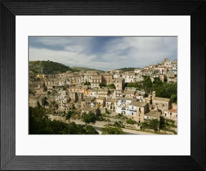 Framed Print : ITALY-Sicily-RAGUSA IBLA: Town View from the South Framed Print : ITALY-Sicily-RAGUSA IBLA: Town View from the South