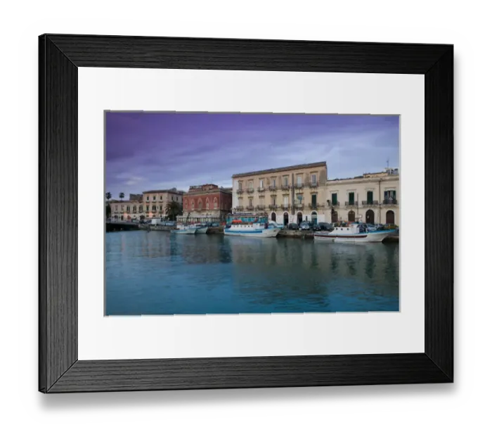 Framed Print : ITALY-Sicily-SIRACUSA (Syracuse): Fishing Port at Sunset Framed Print : ITALY-Sicily-SIRACUSA (Syracuse): Fishing Port at Sunset