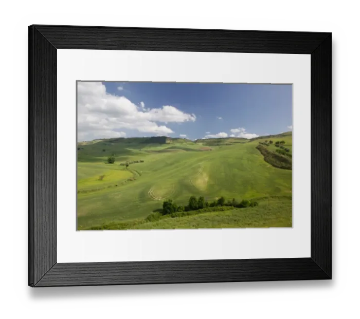 Framed Print : Italy, Sicily, Enna, Pergusa, Green Fields from Roads 561 Framed Print : Italy, Sicily, Enna, Pergusa, Green Fields from Roads 561