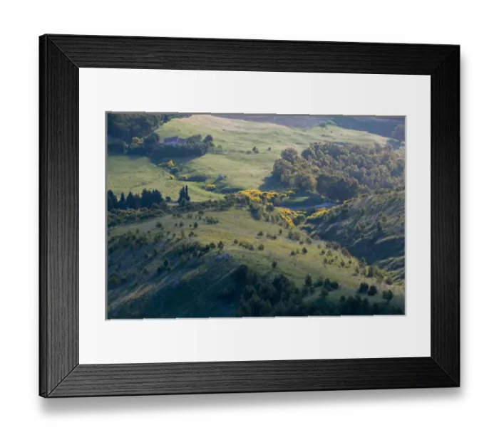Framed Print : Italy, Sicily, Enna, Morning View of the Valley below