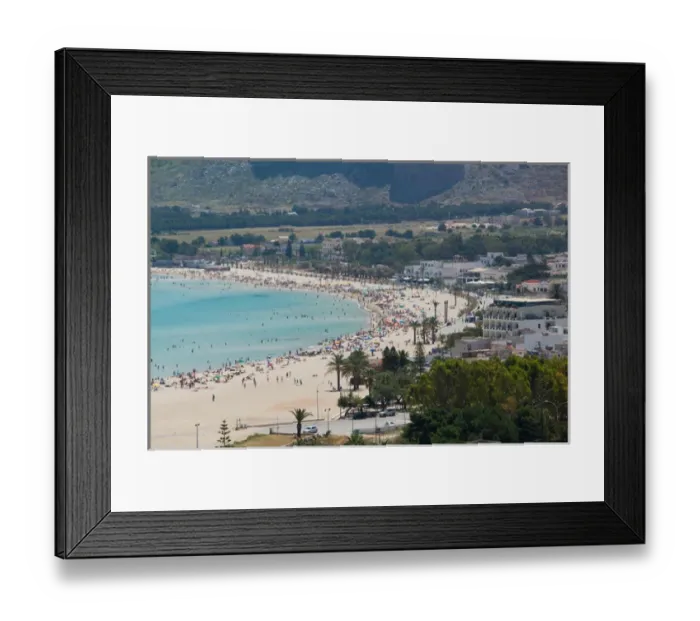 Framed Print : Italy, Sicily, San Vito Lo Capo, Town Beach