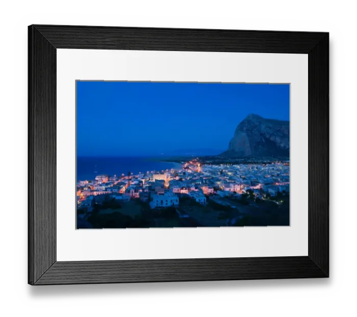 Framed Print : Italy, Sicily, SAN VITO LO CAPO, Resort Town View & Monte Monaco Framed Print : Italy, Sicily, SAN VITO LO CAPO, Resort Town View & Monte Monaco
